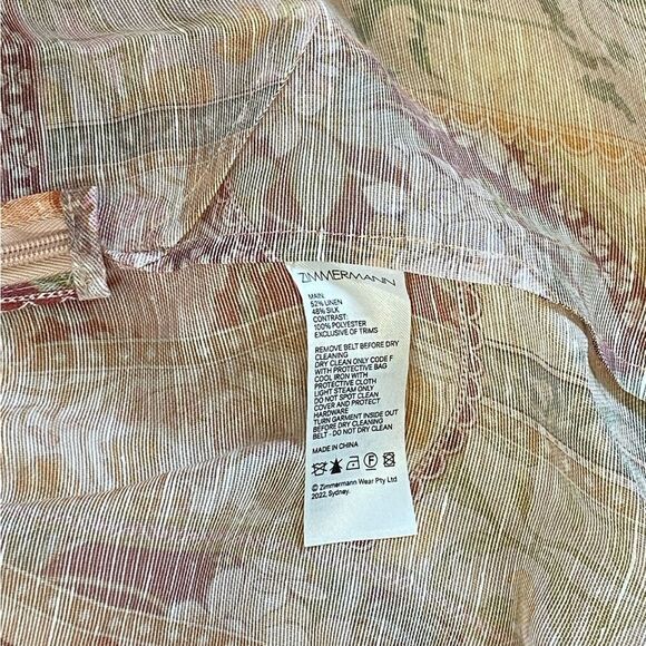 Zimmermann Kaleidoscope Tuxedo Frill Minidress size 0/ us size 2-4 - Picture 15 of 15